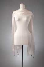 Braut-Stola | Seidenstola "Heart Beads"