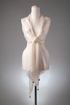 Braut-Stola | Seidenstola "Heart Beads"