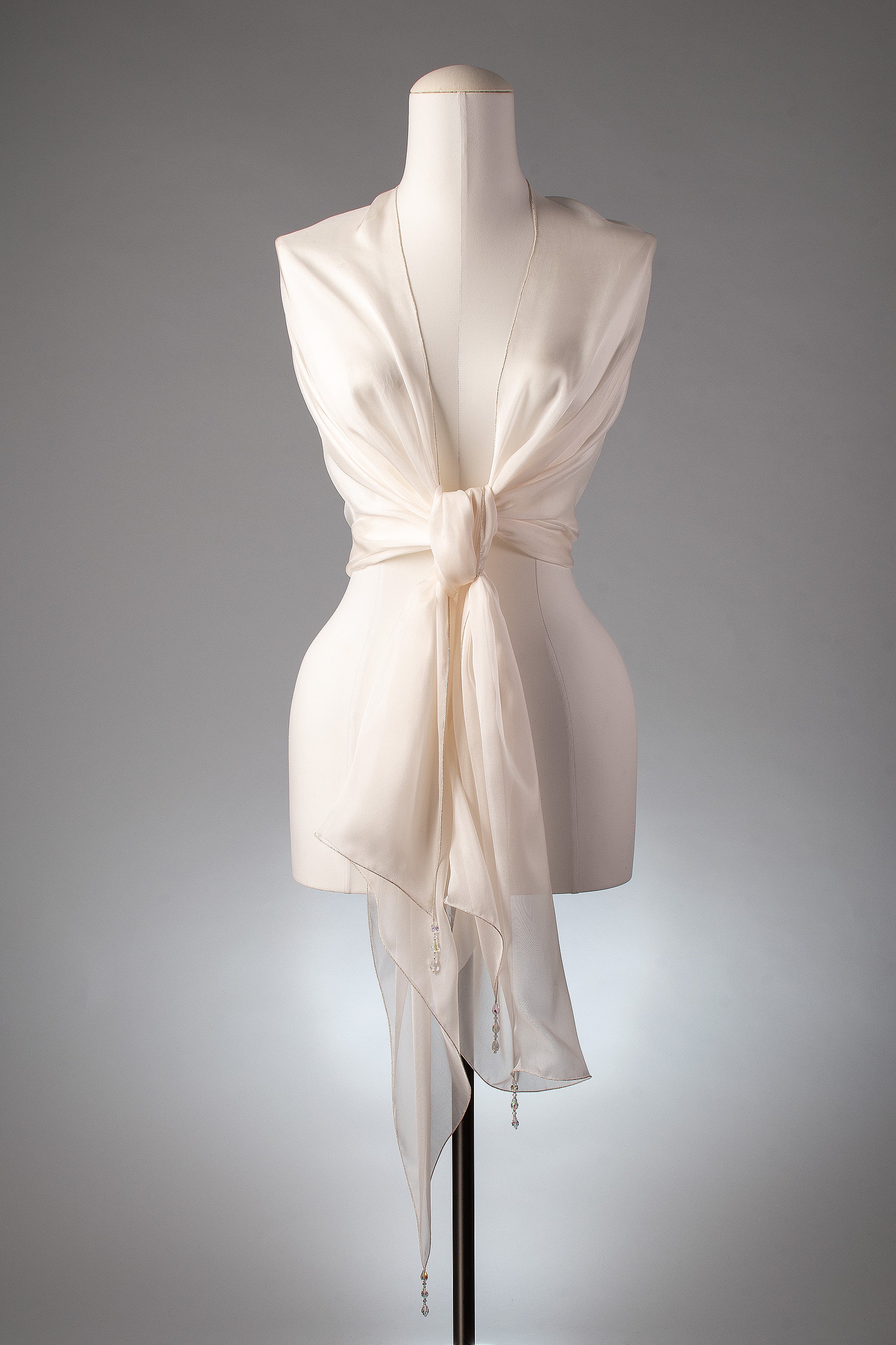 Brautstola | Seidenstola "Crystal Drops"