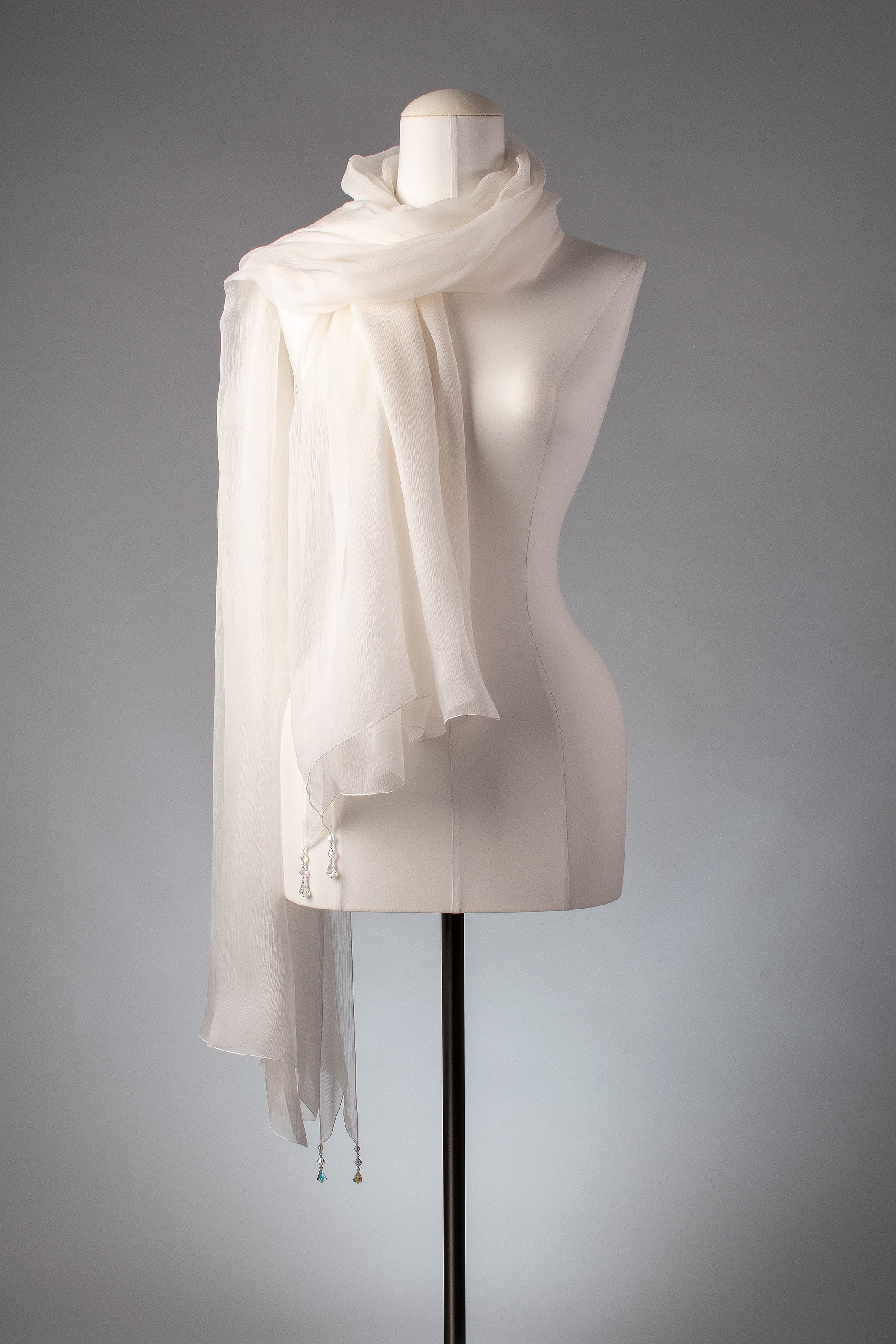 Braut-Stola | Seidenstola "Crystal Lights"