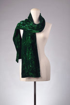 Samtschal | Damenschal "Imperial Emerald Velvet Crash"