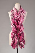Samtschal | Damenschal "Crushed Purple-White Marble Velvet Cascade"