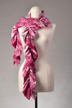 Samtschal | Damenschal "Crushed Purple-White Marble Velvet Cascade"