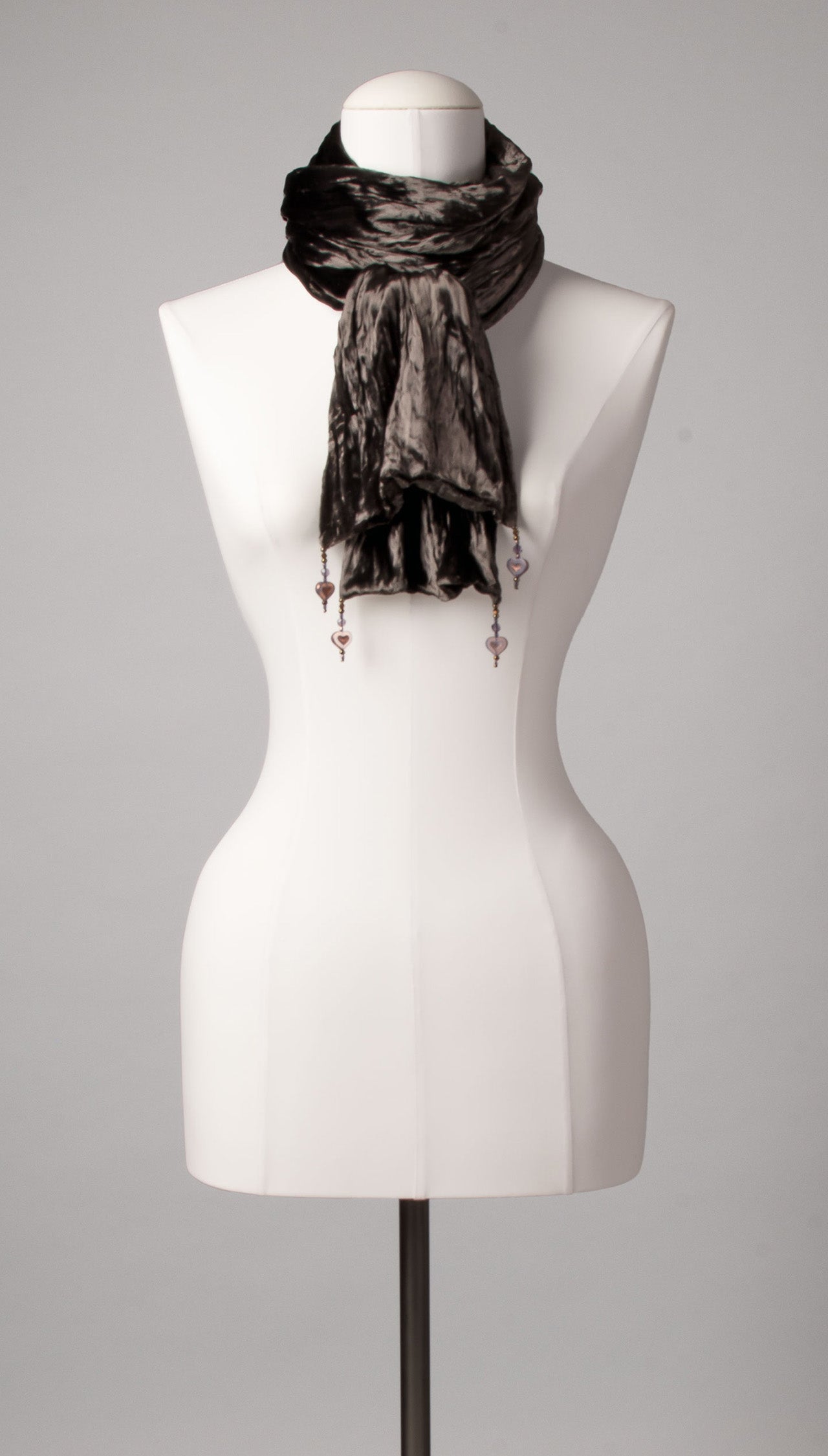 Samtschal | Damenschal "Browny Hearts"