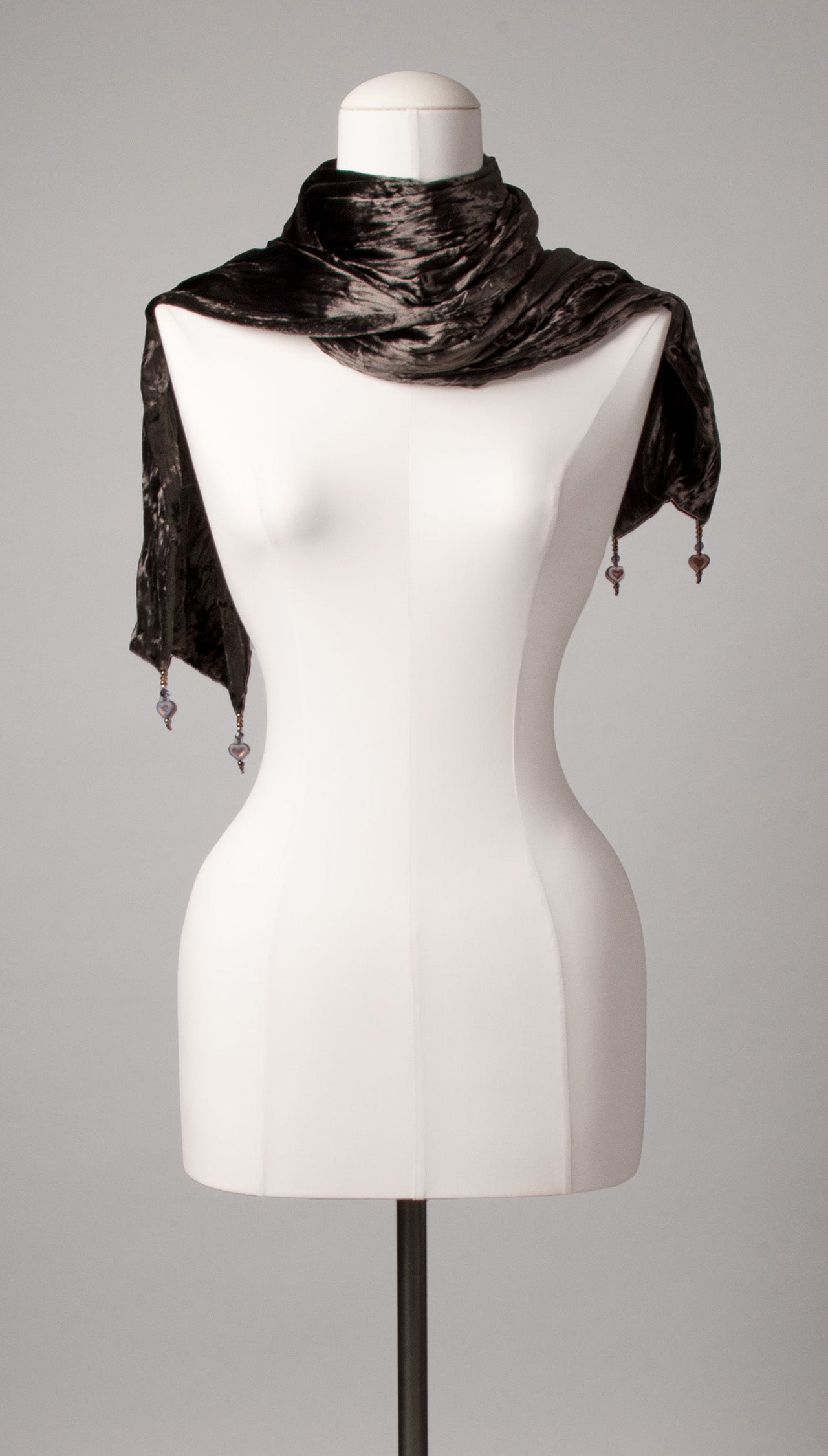 Samtschal | Damenschal "Browny Hearts"