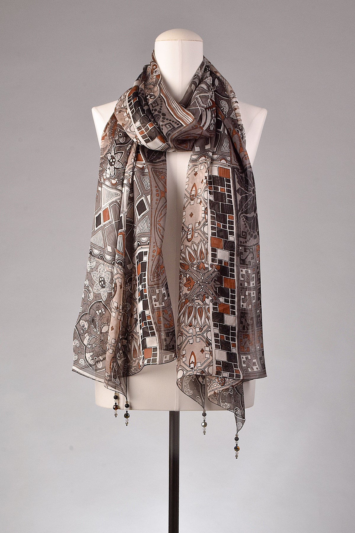 Seidenschal | Damenschal "Tribal Mosaic"
