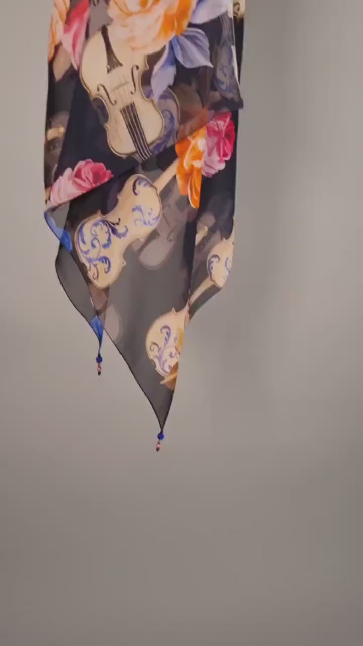 Seidenschal | Damenschal "Allegro Flowers"