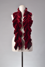 Samtschal | Damenschal "Deep Burgundy Velvet Cascade"