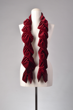 Samtschal | Damenschal "Deep Burgundy Velvet Cascade"