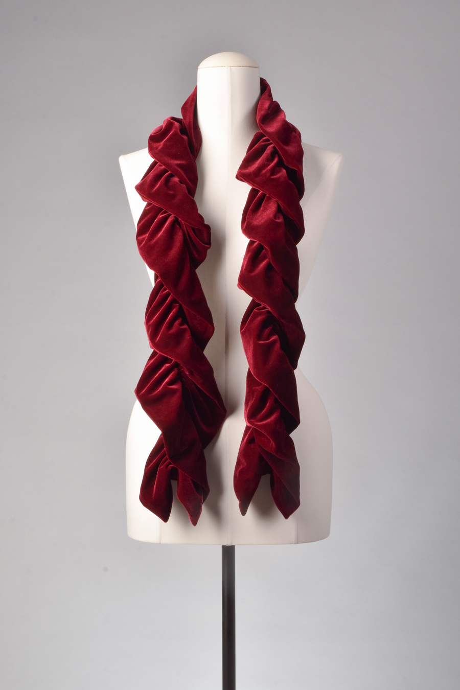Samtschal | Damenschal "Deep Burgundy Velvet Cascade"