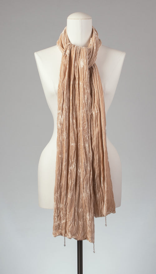 Samtschal | Damenschal "Powder Velvet Wrinkle Crash"