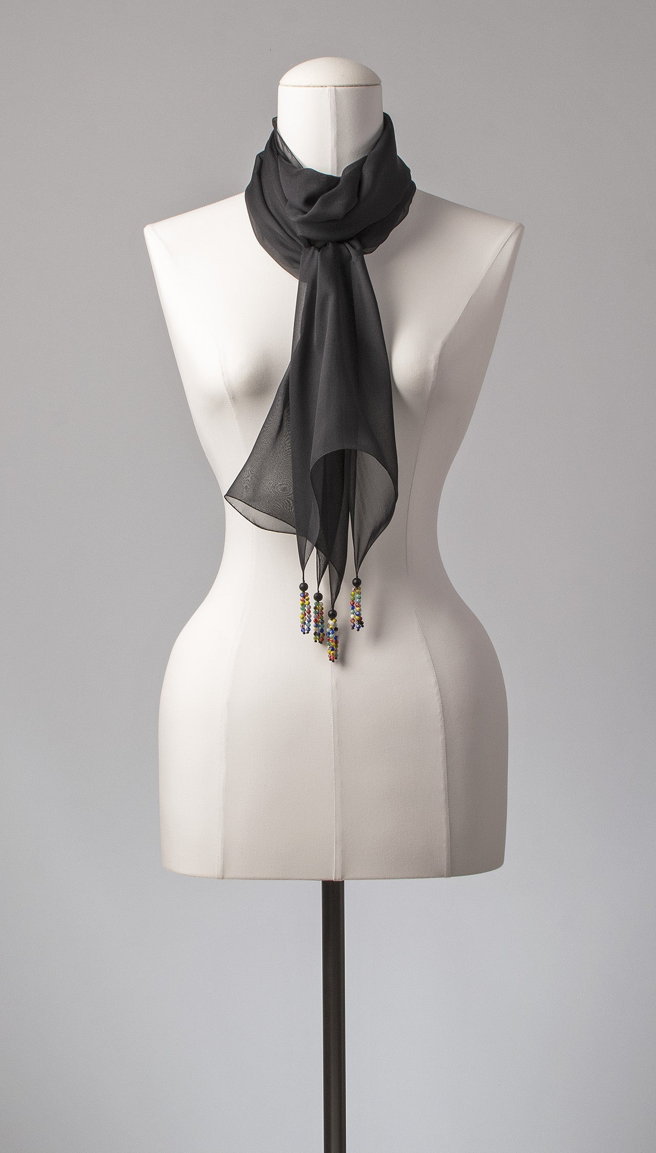 Seidenschal | Damenschal "Black Millefiori"