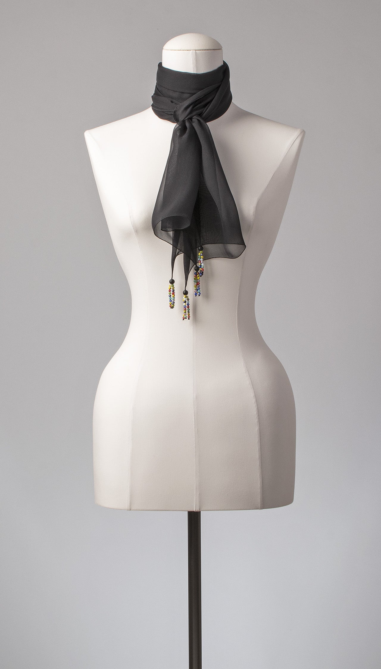 Seidenschal | Damenschal "Black Millefiori"