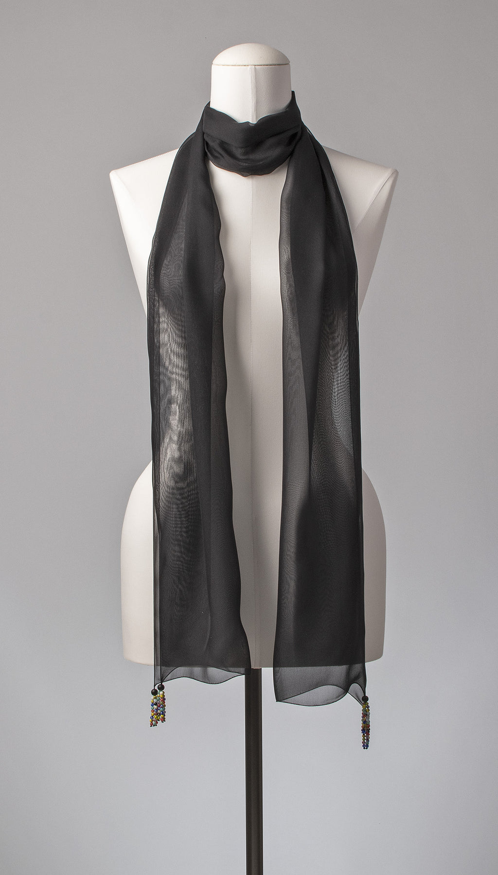 Seidenschal | Damenschal "Black Millefiori"