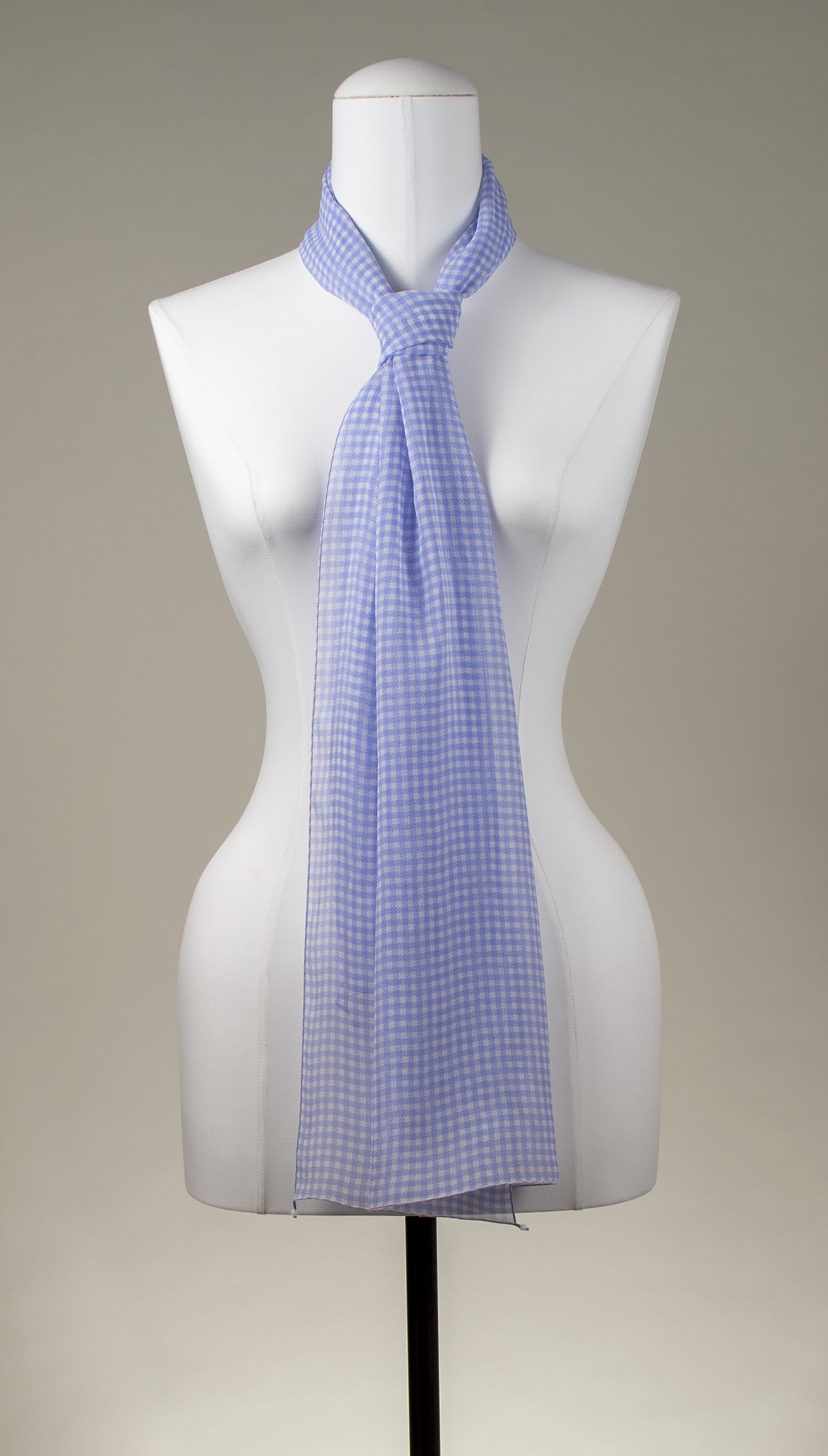 Seidenschal | Damenschal "Blue and White Vichy"