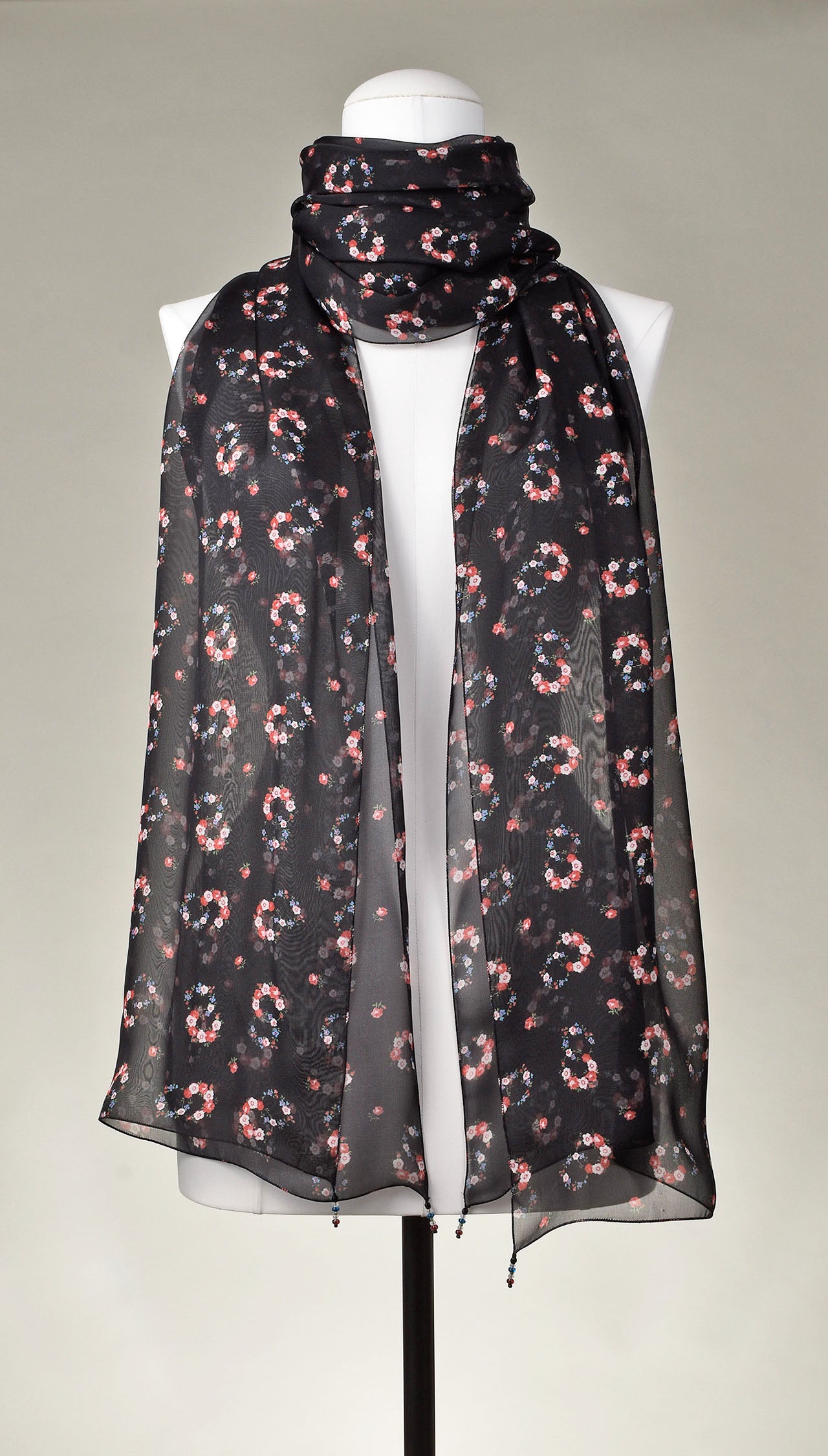 Seidenschal | Damenschal "Kränzchen"