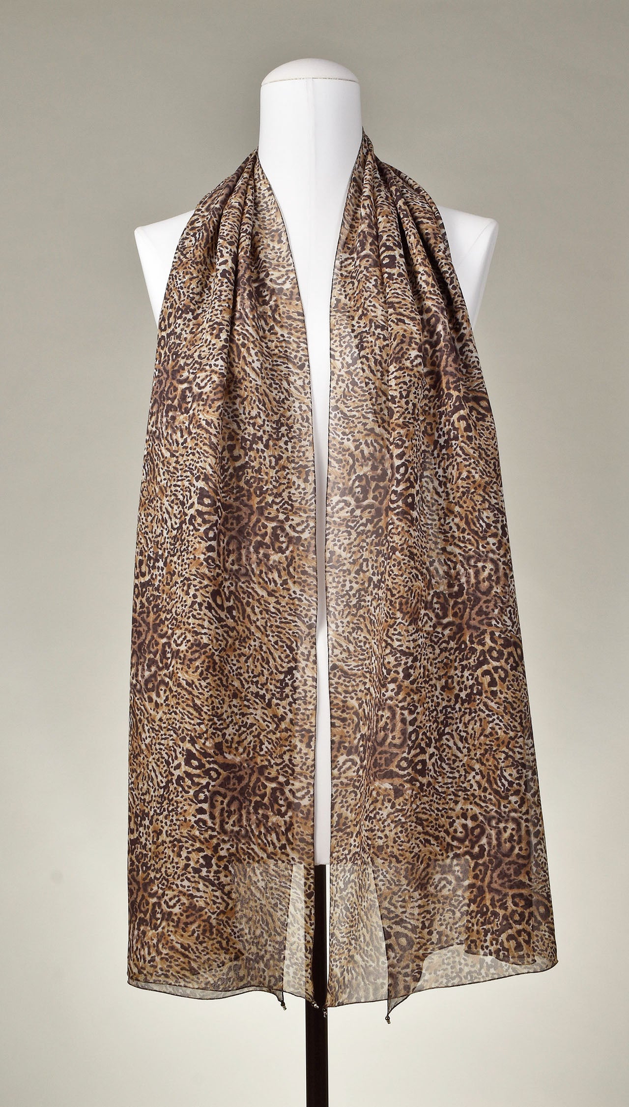 Seidenschal | Damenschal "Brown Leo"