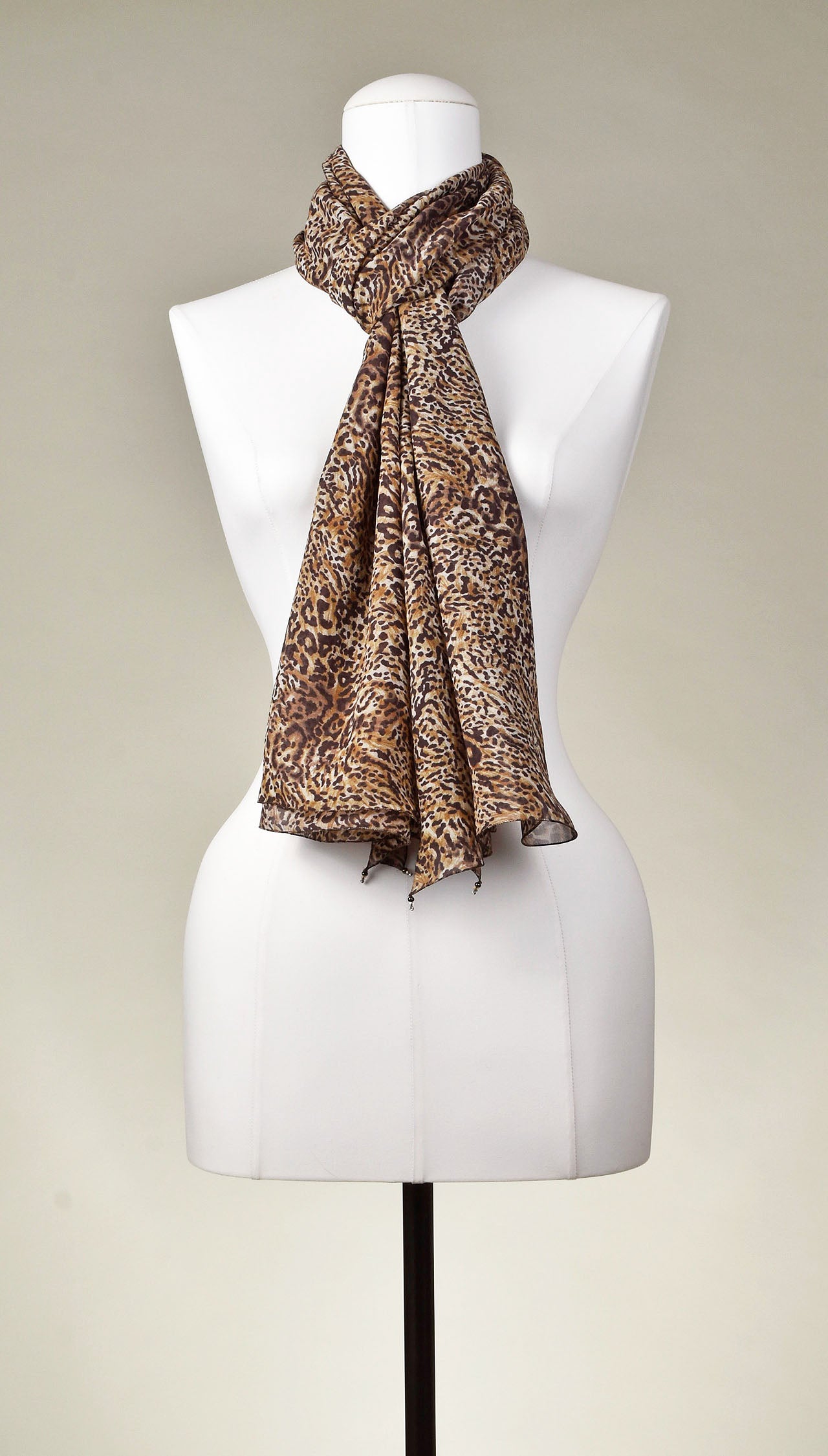 Seidenschal | Damenschal "Brown Leo"