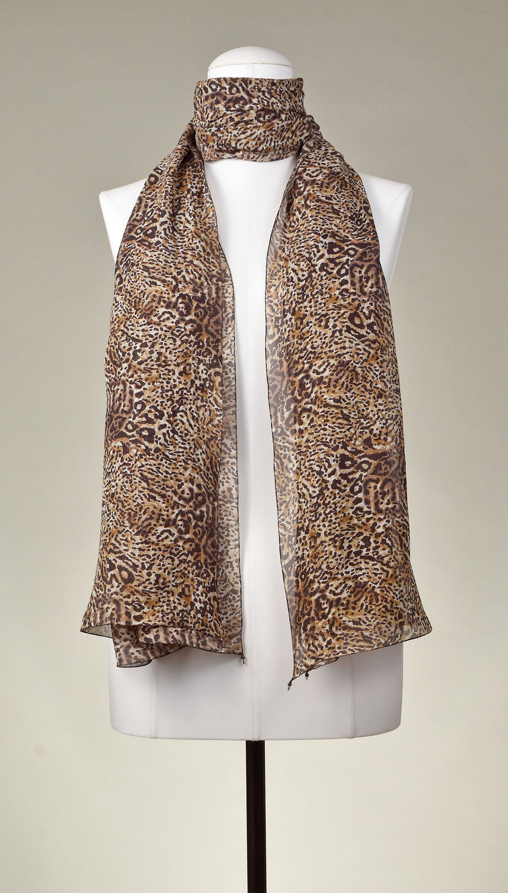 Seidenschal | Damenschal "Brown Leo"