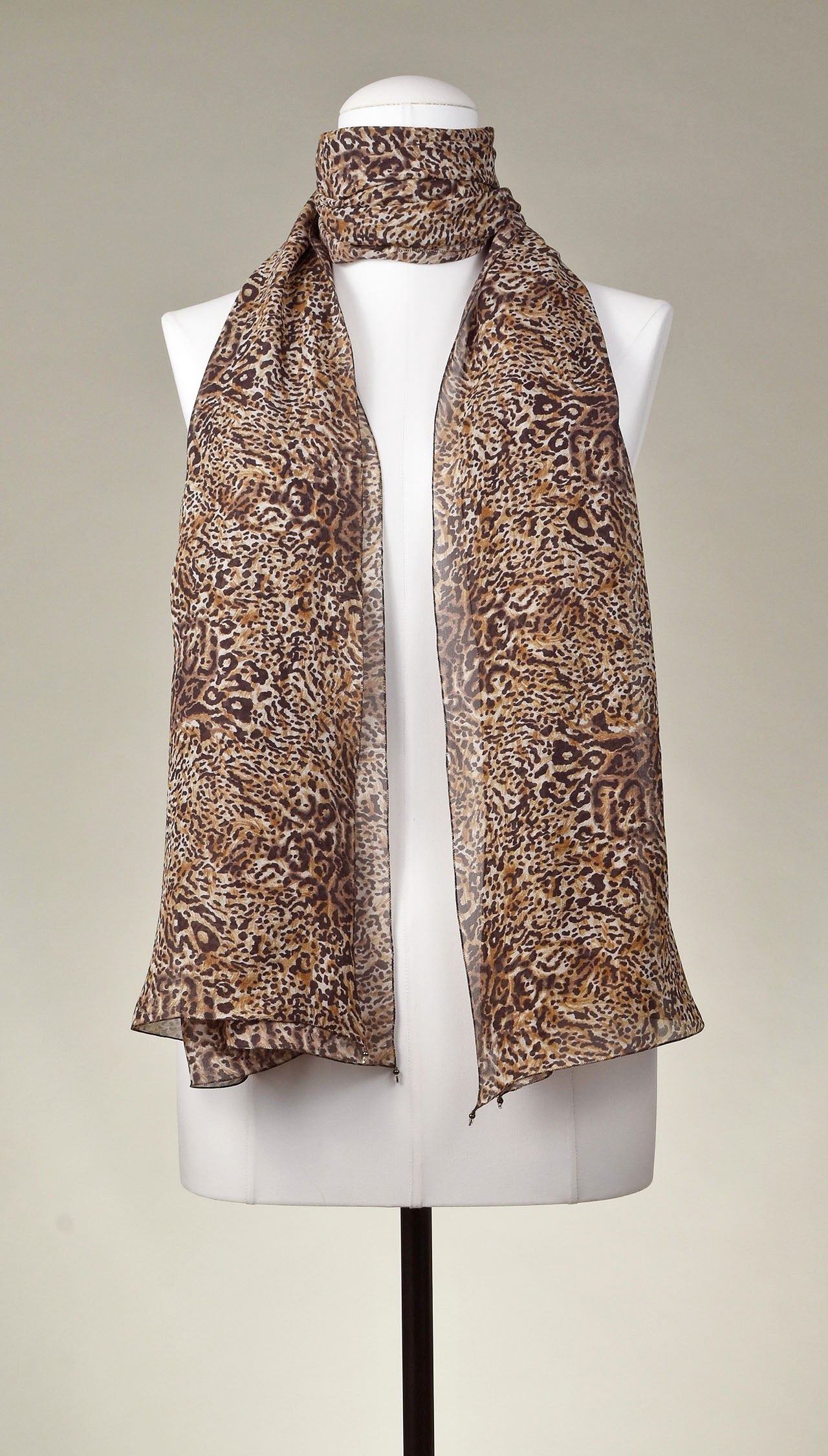 Seidenschal | Damenschal "Brown Leo"