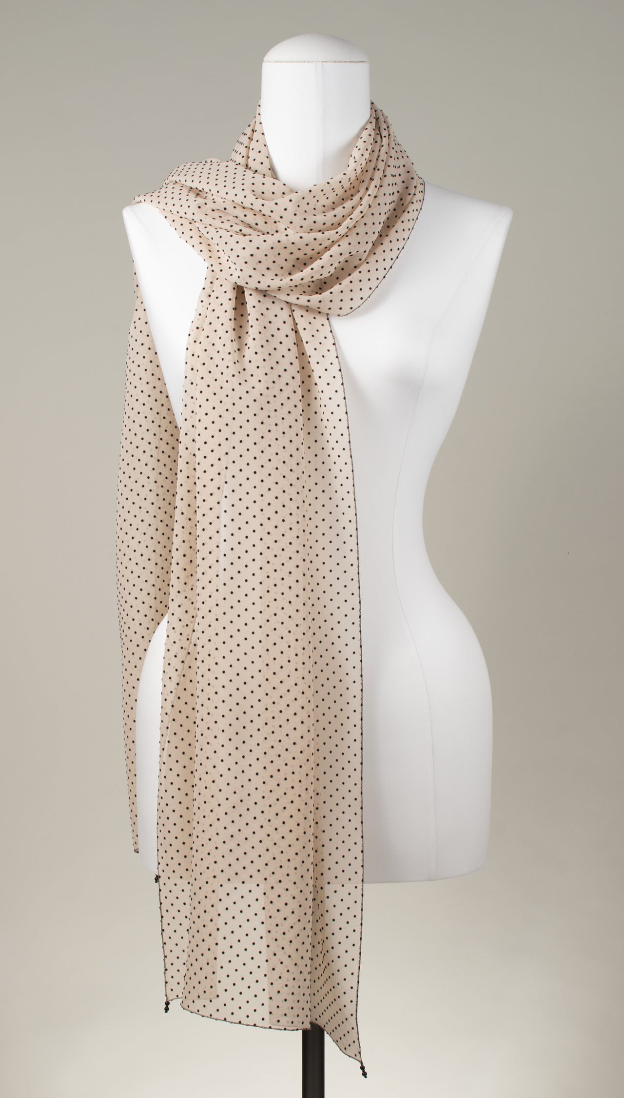 Seidenschal | Damenschal "Dotted Nude Long"