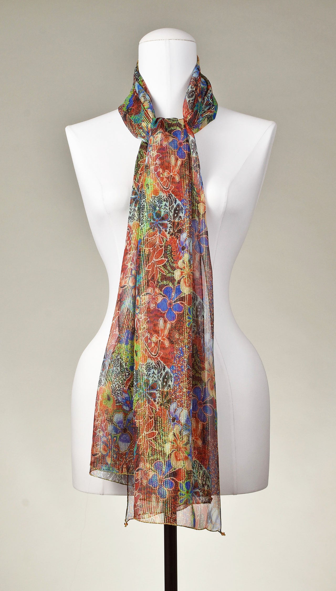 Seidenschal | Damenschal "Golden Paradise"