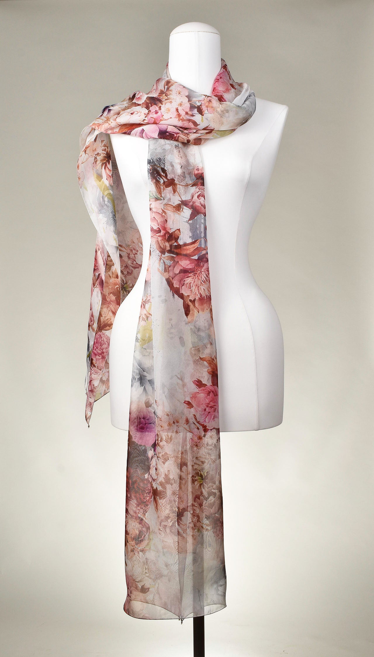 Seidenschal | Damenschal "Hazy Roses"