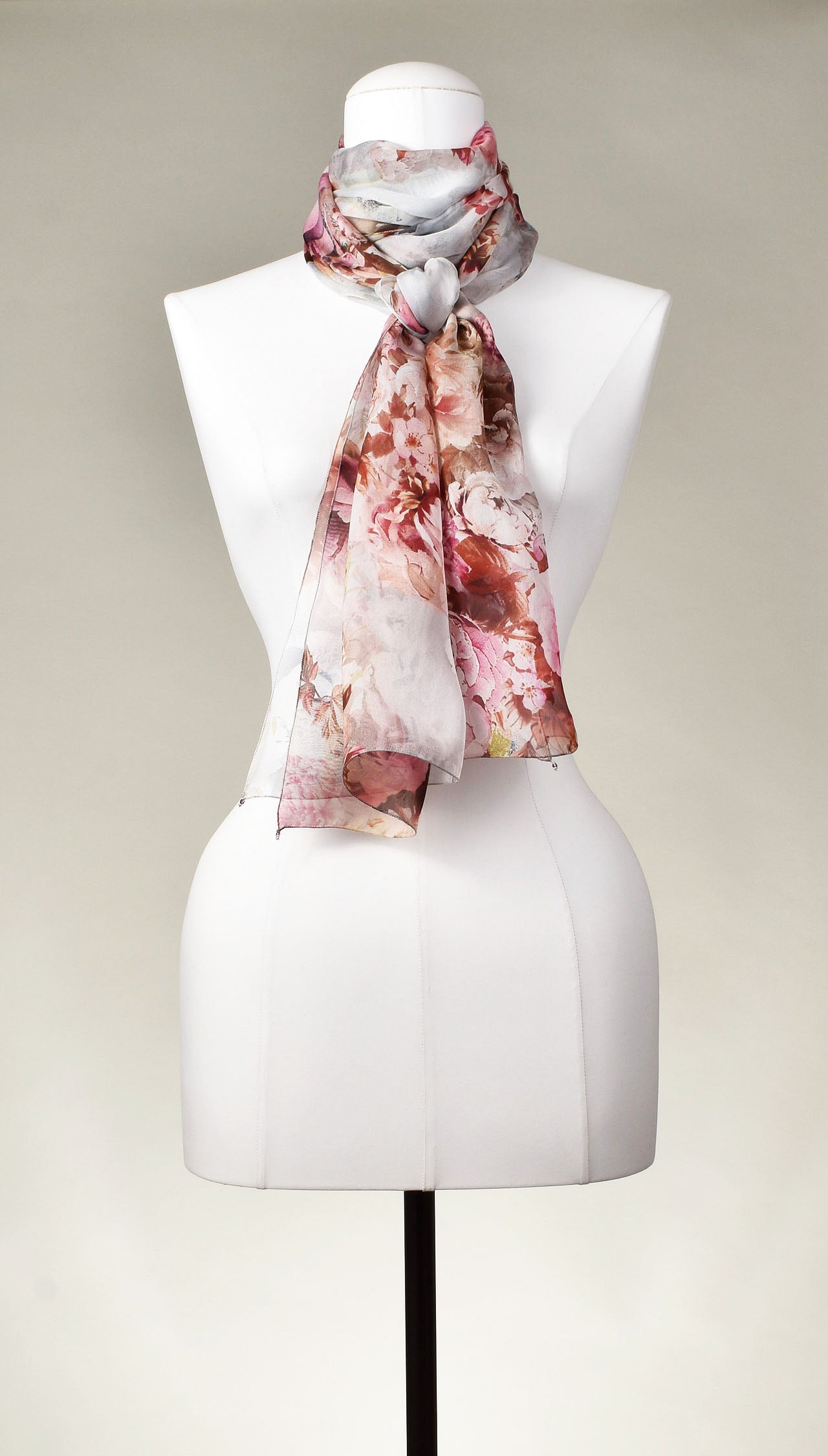 Seidenschal | Damenschal "Hazy Roses"