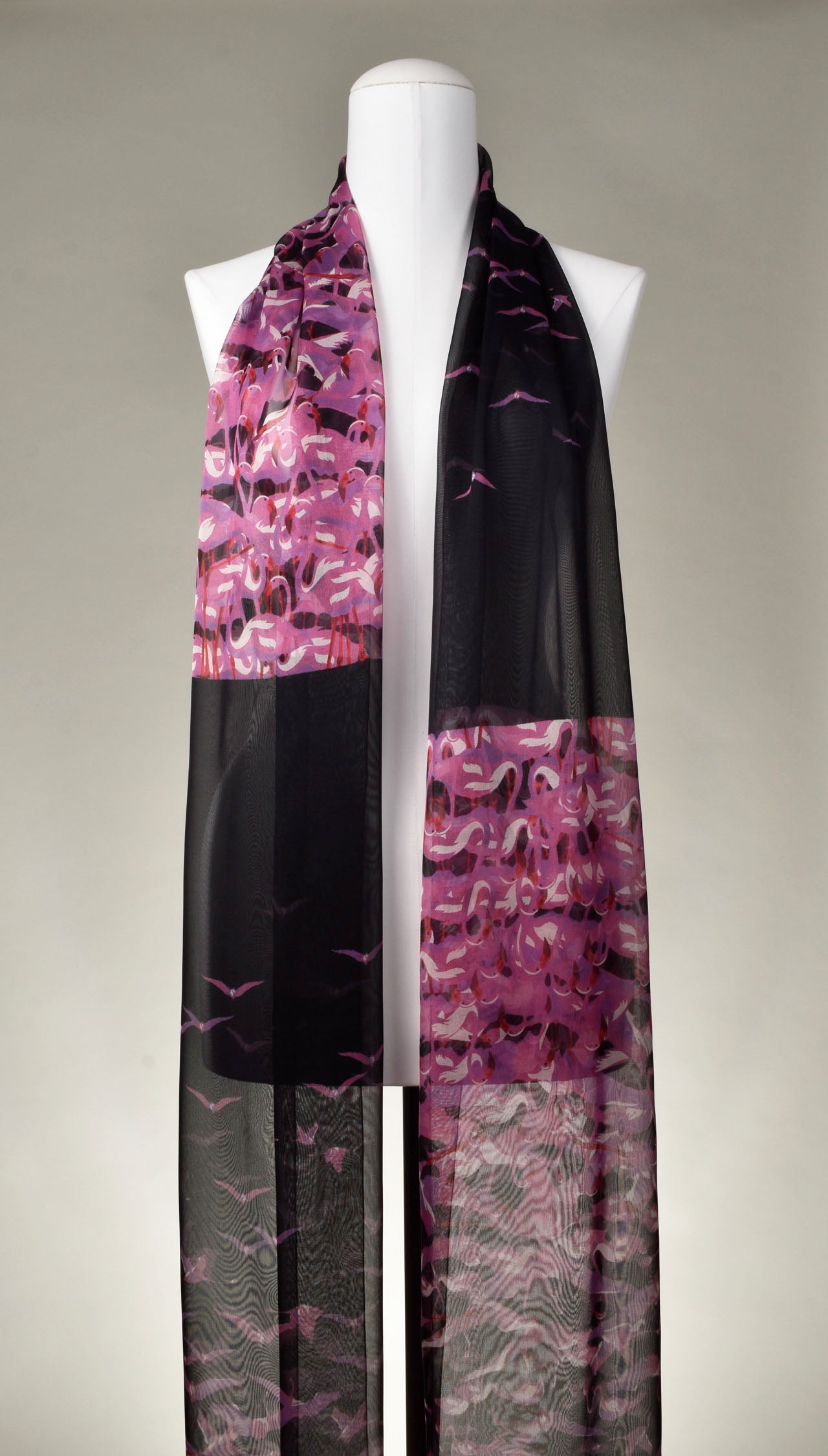 Seidenschal | Damenschal "Pink Flamingo"