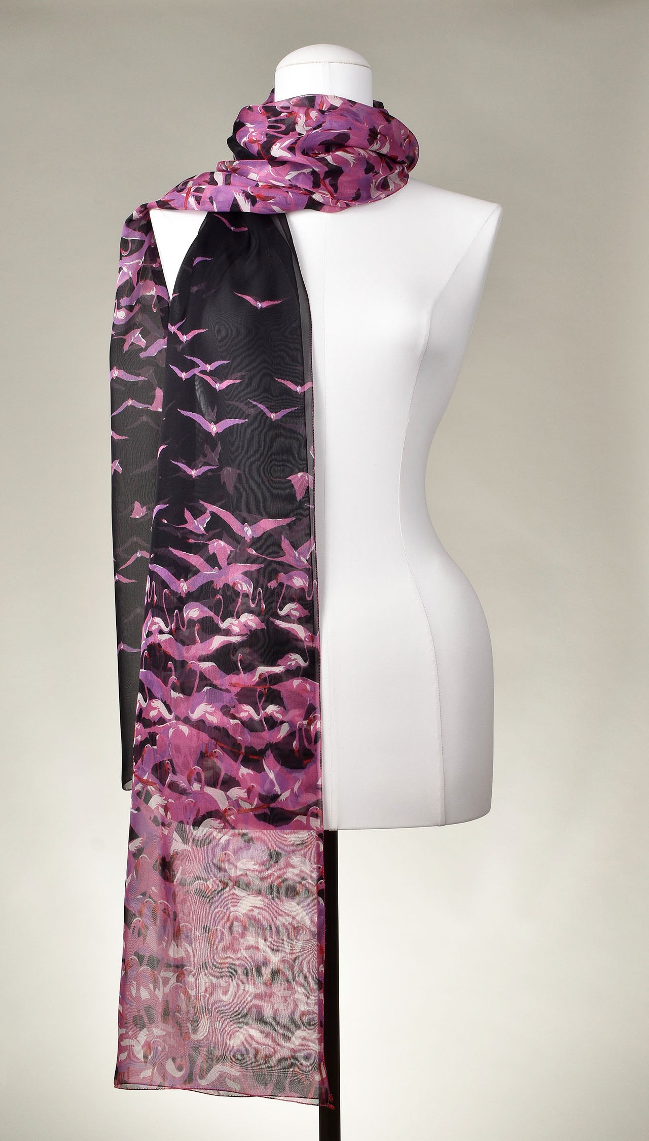 Seidenschal | Damenschal "Pink Flamingo"