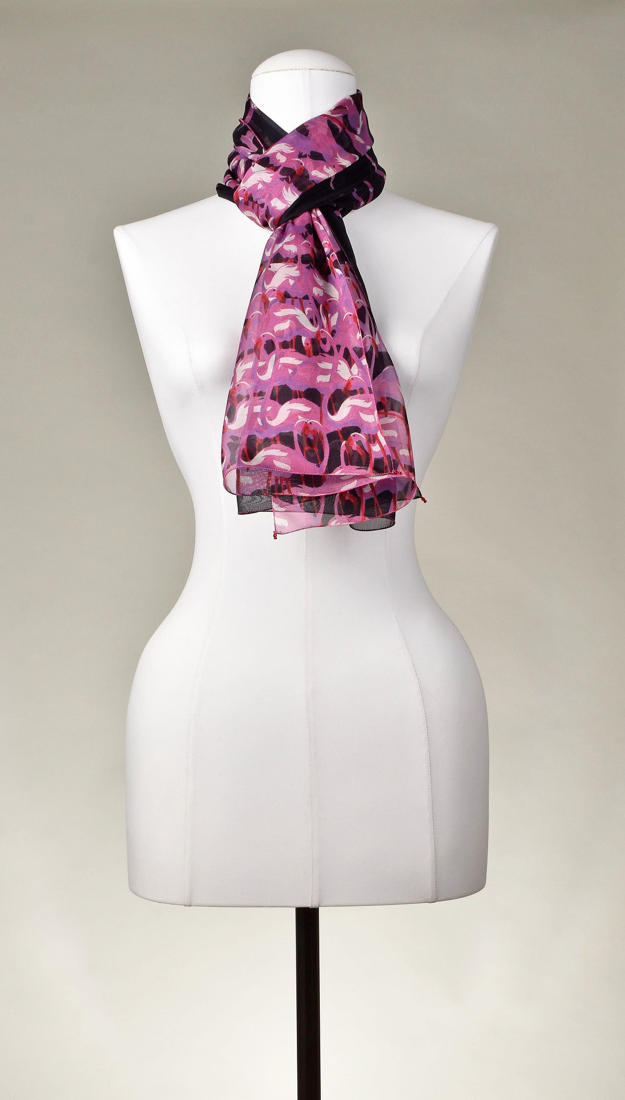 Seidenschal | Damenschal "Pink Flamingo"