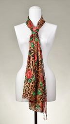 Seidenschal | Damenschal "Leo and Roses"