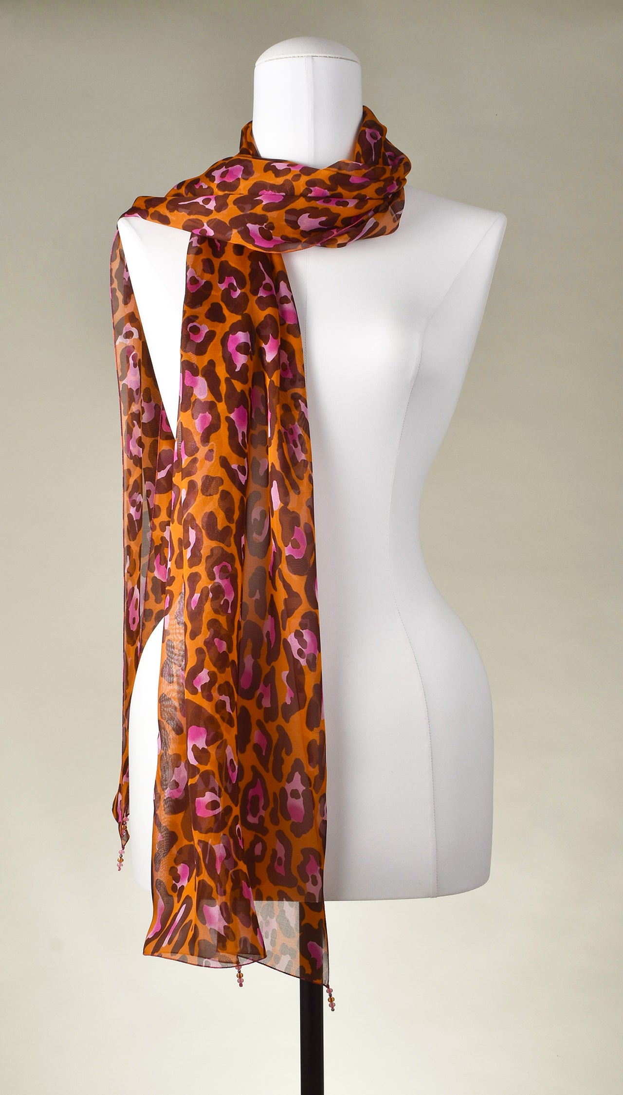 Seidenschal | Damenschal "Leo Orange"
