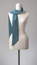 Seidenschal | Damenschal "Petrol Blue and Dots"