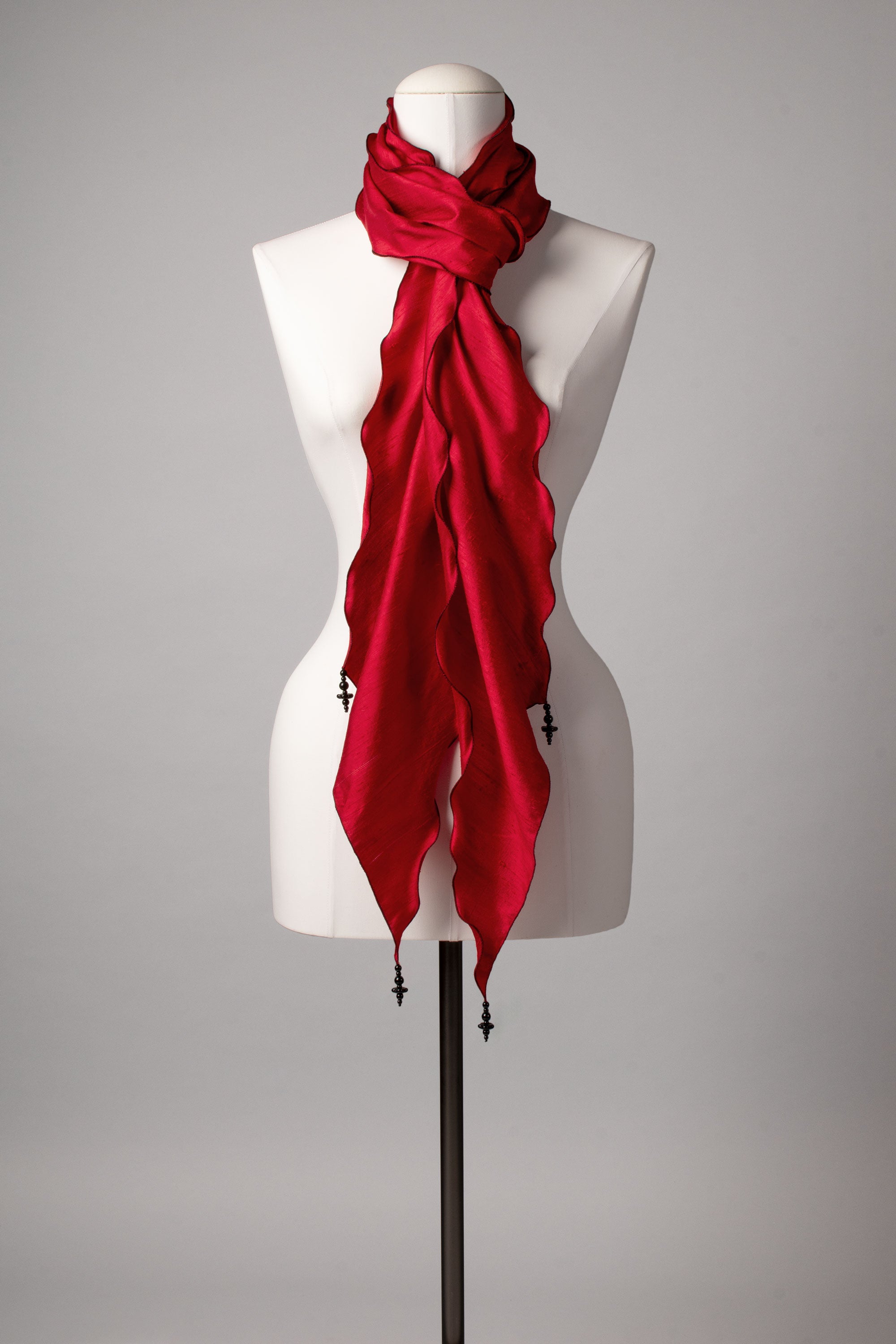 Seidenschal | Damenschal "Red Waves"