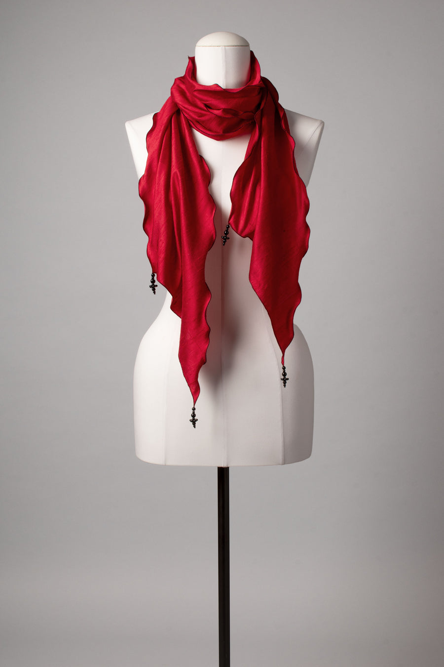 Seidenschal | Damenschal "Red Wild Waves"