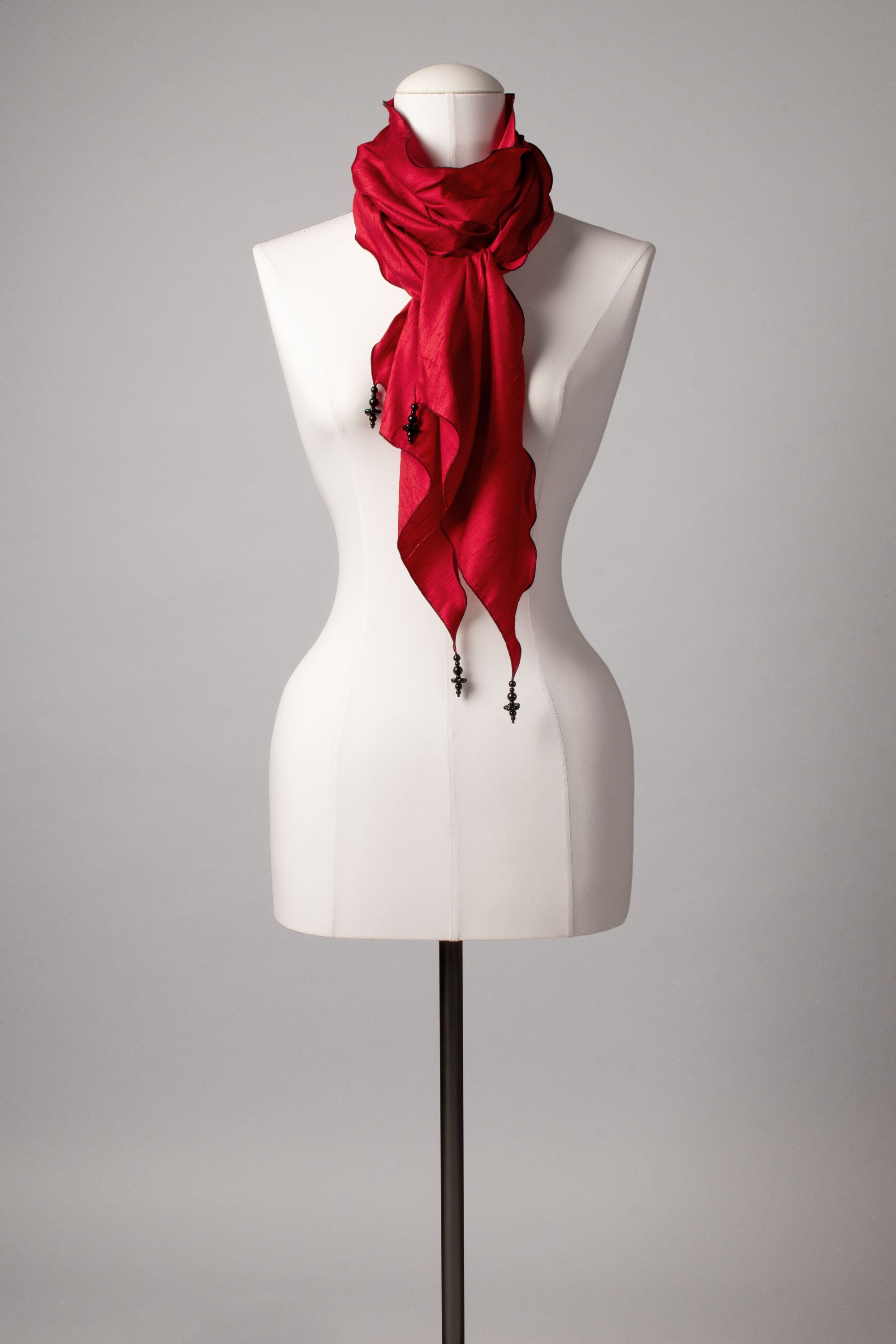 Seidenschal | Damenschal "Red Waves"