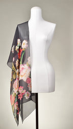 Seidenschal | Damenschal "Roses and Tulips"