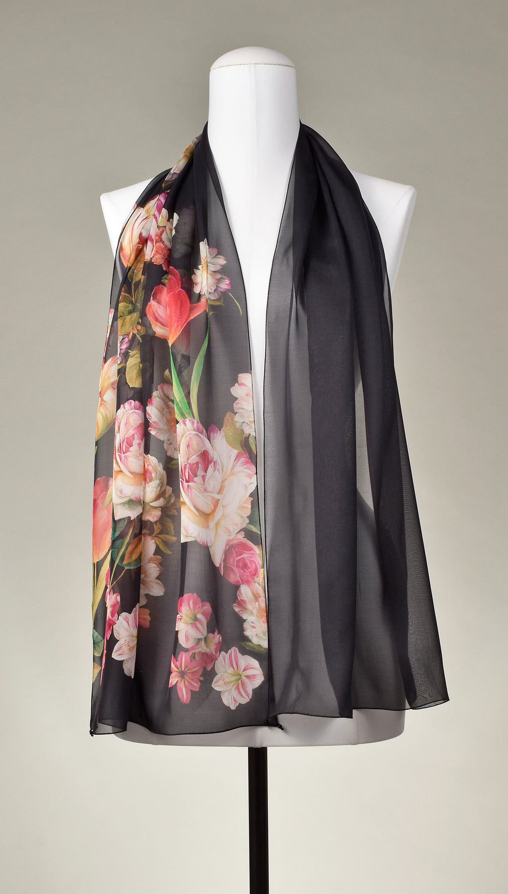 Seidenschal | Damenschal "Roses and Tulips"