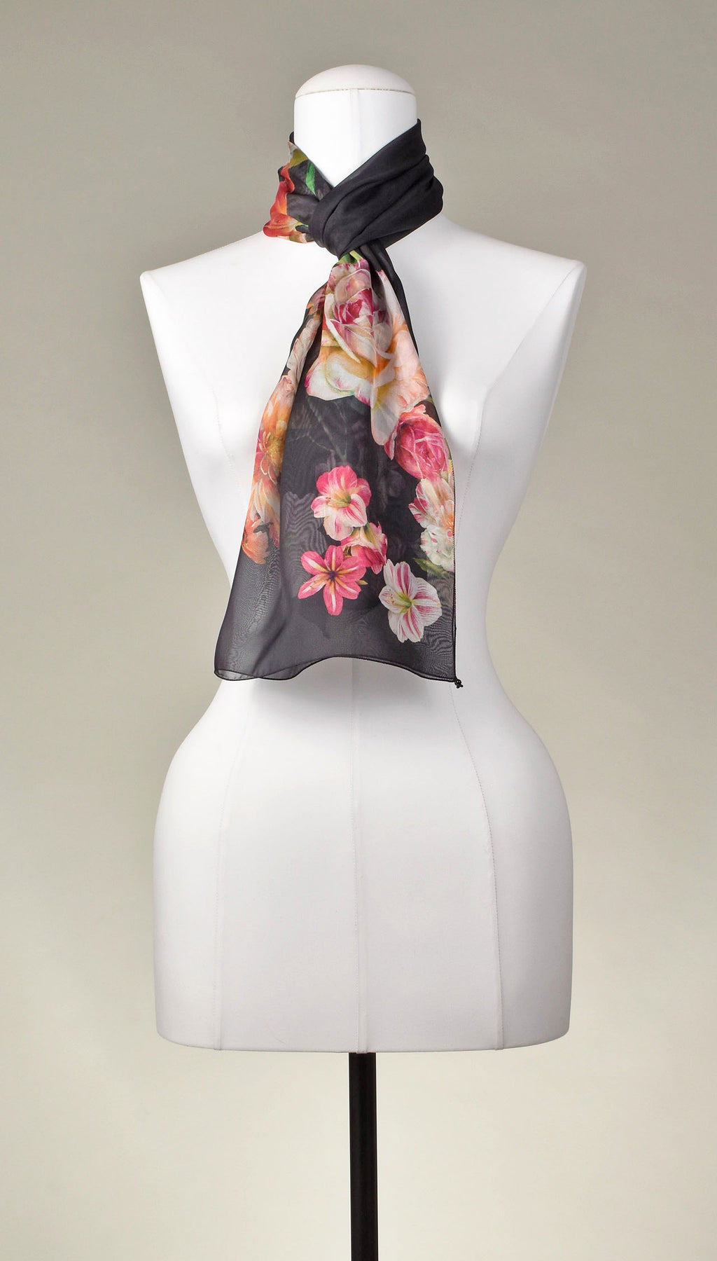 Seidenschal | Damenschal "Roses and Tulips"