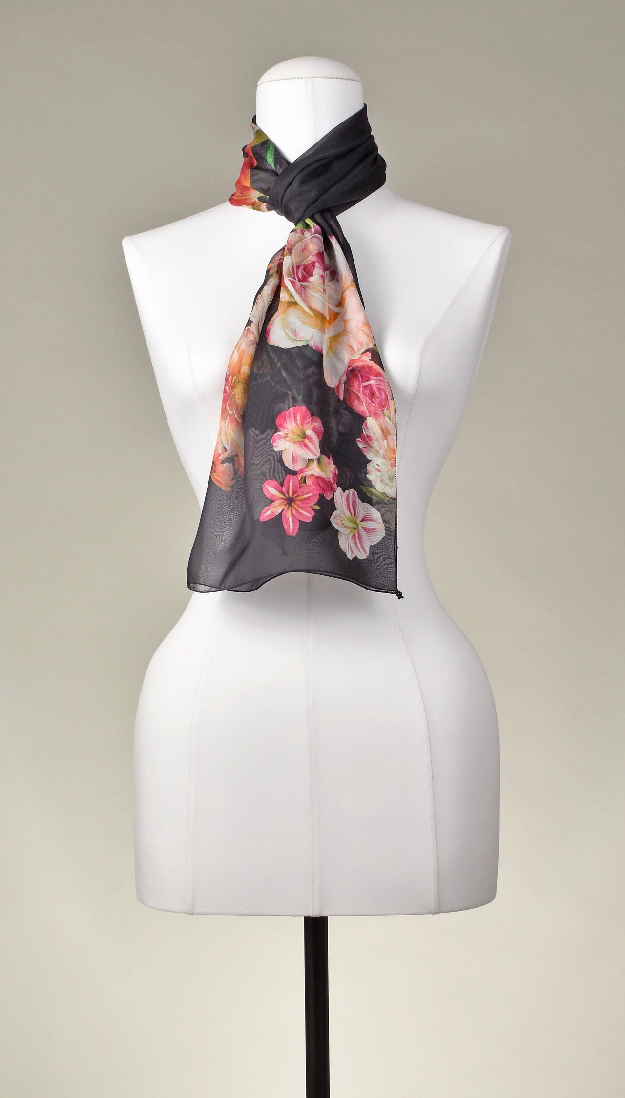 Seidenschal | Damenschal "Roses and Tulips"