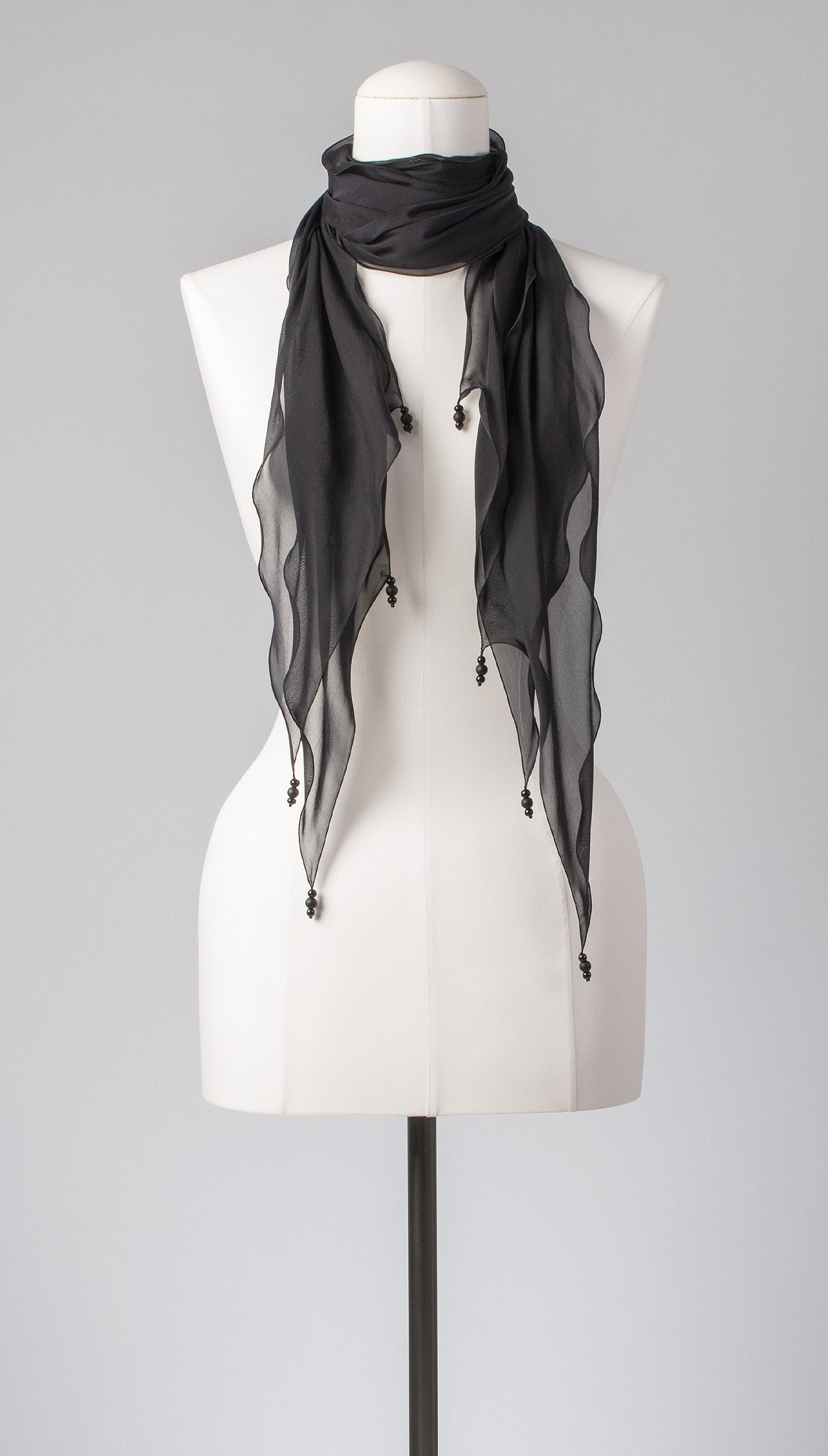 Seidenschal | Damenschal "Black Waves Combination"