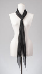 Seidenschal | Damenschal "Black Waves Slim"