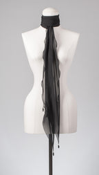 Seidenschal | Damenschal "Black Waves Slim"