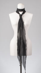 Seidenschal | Damenschal "Black Waves Slim"