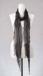 Seidenschal | Damenschal "Black Waves Slim"