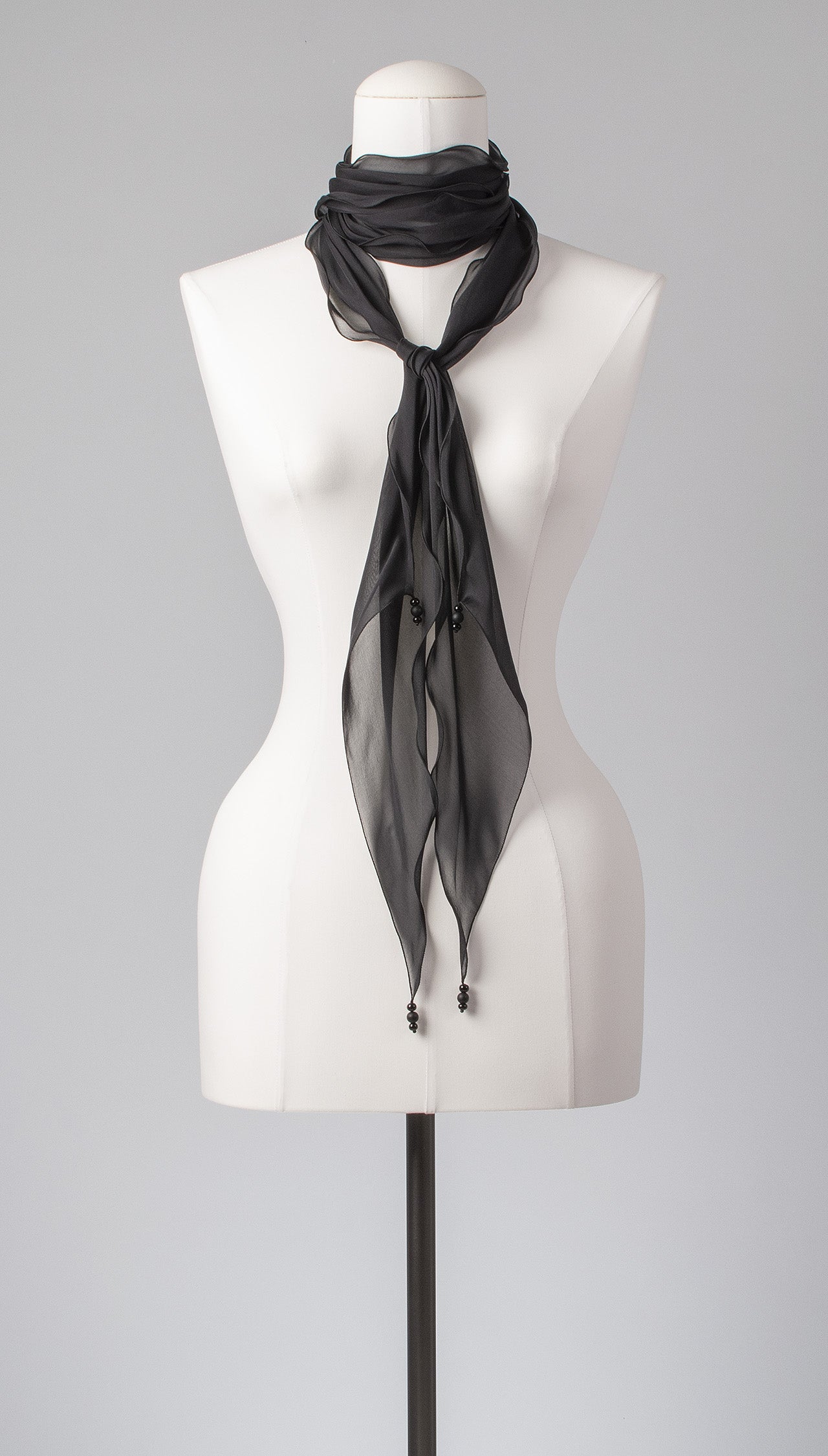 Seidenschal | Damenschal "Black Waves"