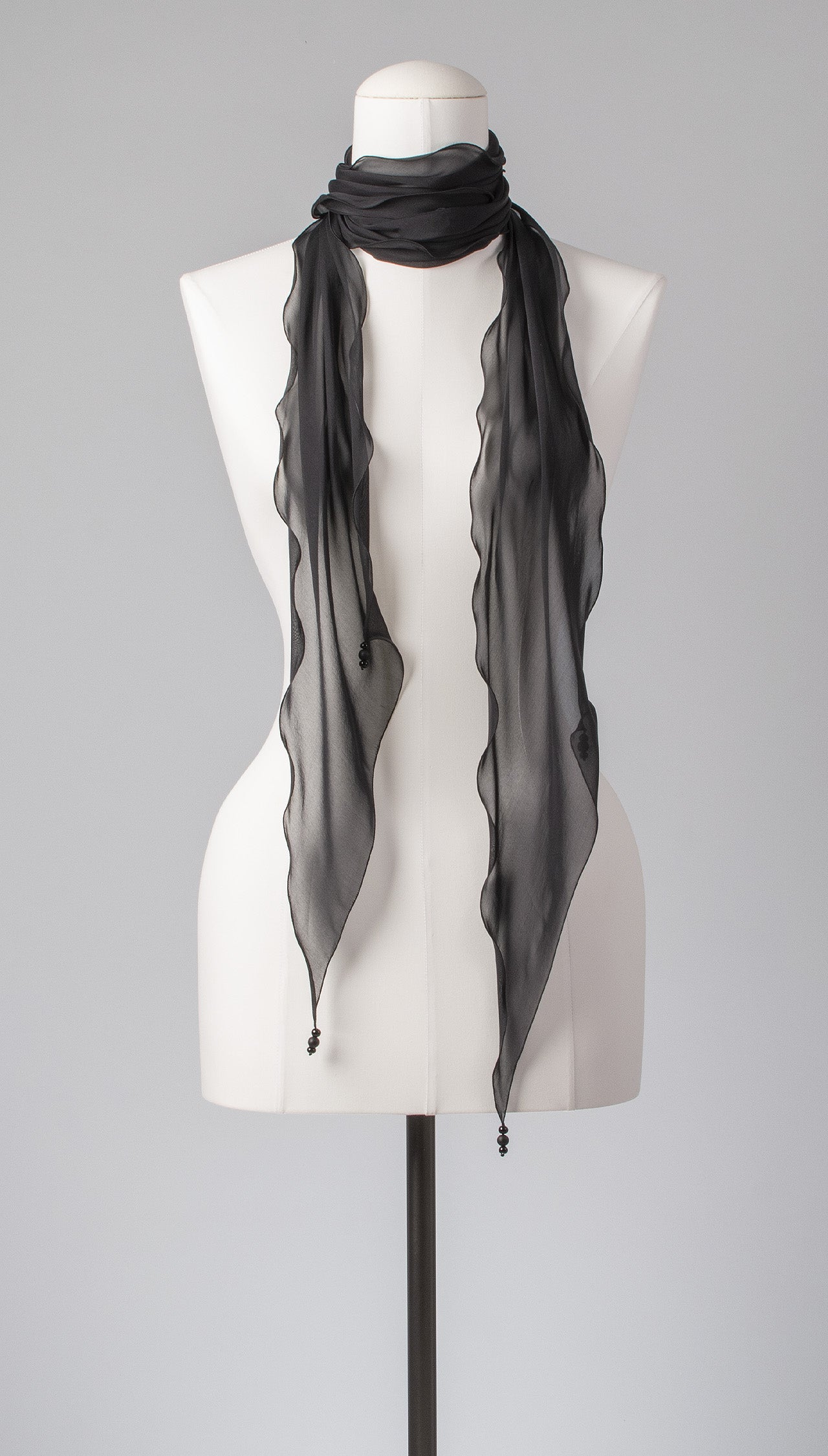 Seidenschal | Damenschal "Black Waves"