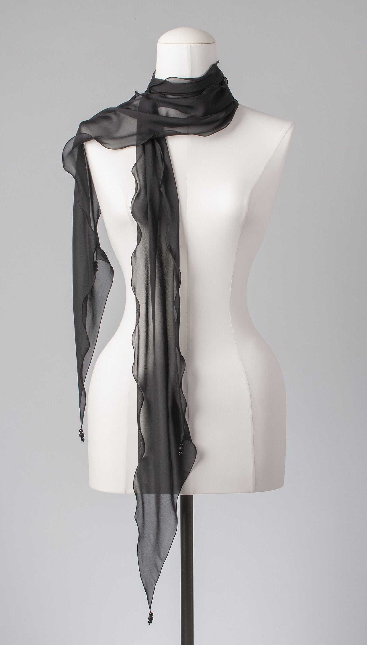 Seidenschal | Damenschal "Black Waves"