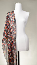 Seidenschal | Damenschal "Strawberries Blossoms & Dots"